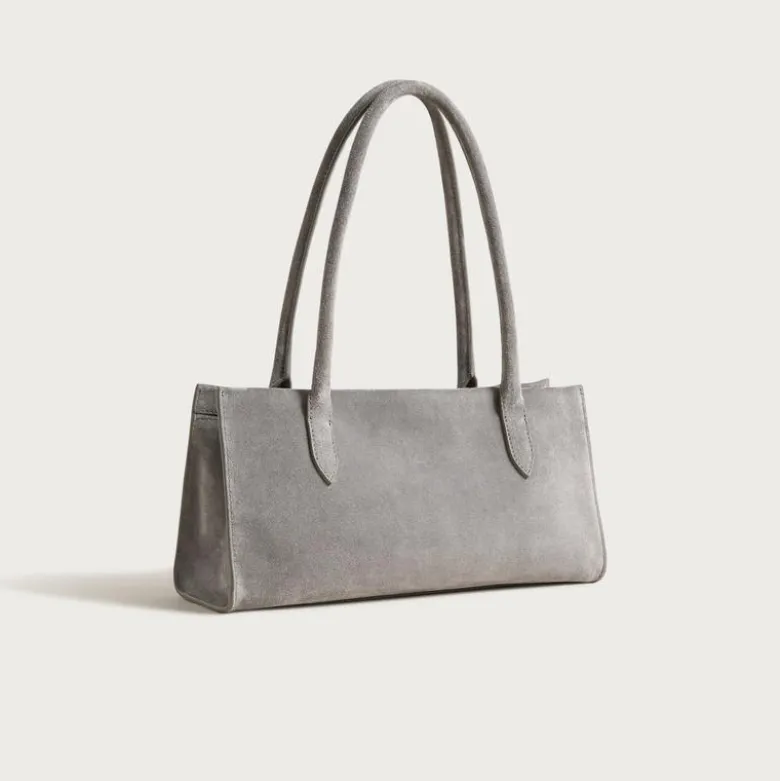 Berkeley structured shoulder bag in suede