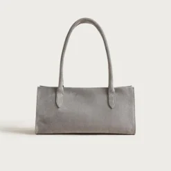 Berkeley structured shoulder bag in suede