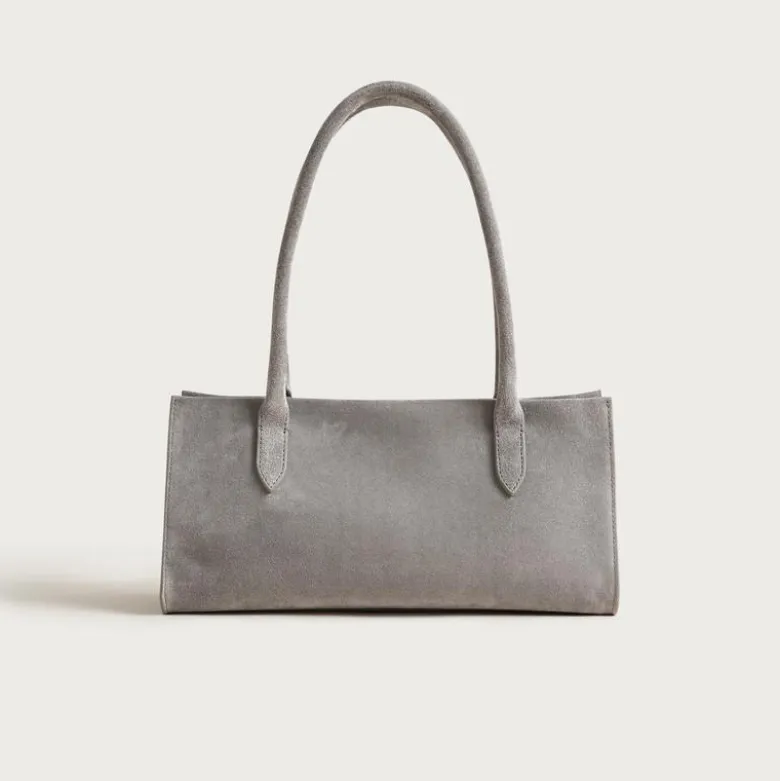Berkeley structured shoulder bag in suede