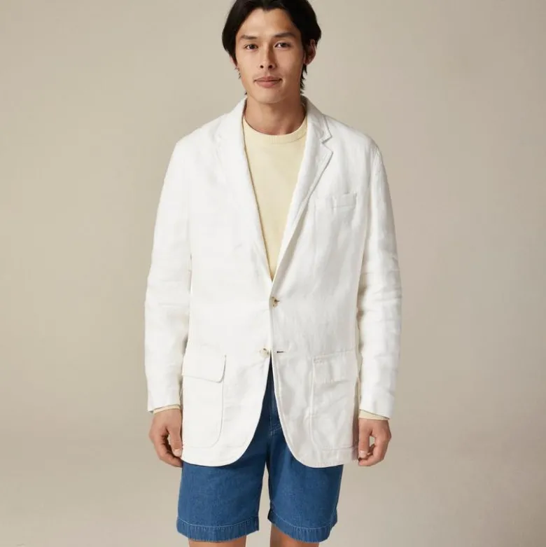 Big-fit suit jacket in Italian linen