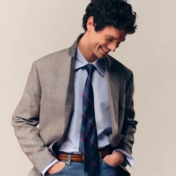 Blazer in English wool-linen blend