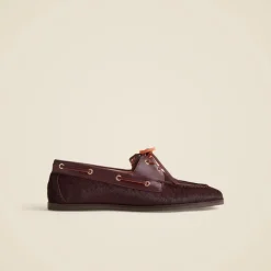 Boat shoes in calf hair and leather