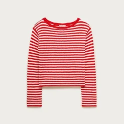 Boatneck sweater in stripe