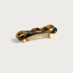 Bow hair clip in tortoise