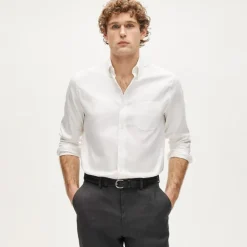 Bowery performance stretch oxford shirt with button-down collar
