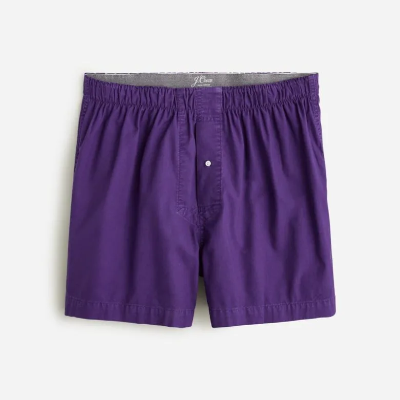 Boxer short in garment-dyed Broken-in organic cotton oxford