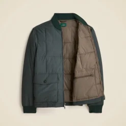 Box-quilt insulated bomber jacket with PrimaLoft®