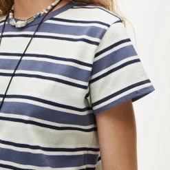 Boyfriend jersey classic-fit T-shirt in stripe