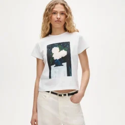 Boyfriend jersey classic-fit hand painted graphic T-shirt