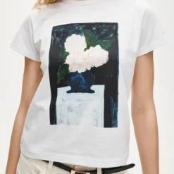 Boyfriend jersey classic-fit hand painted graphic T-shirt