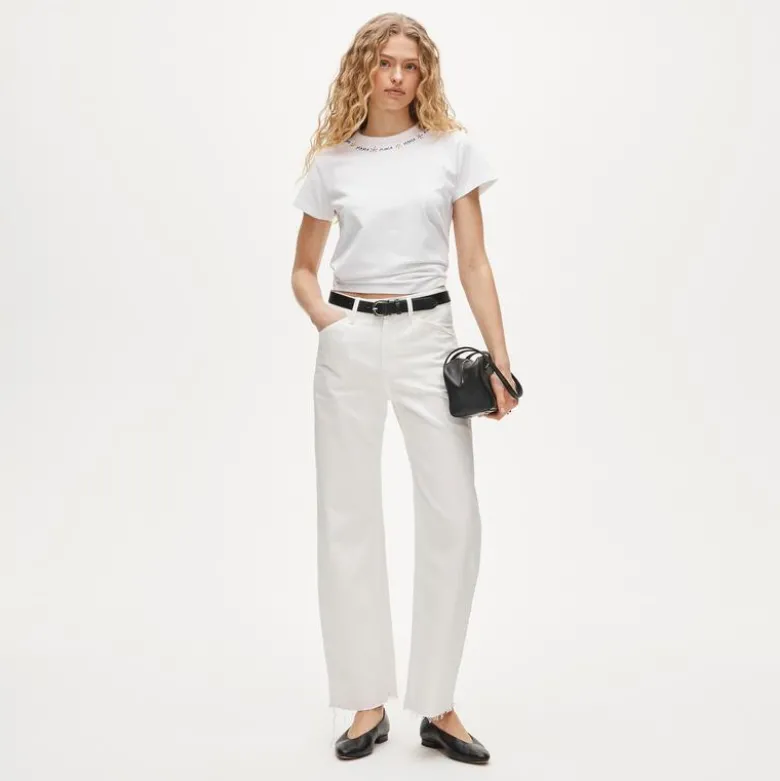 Boyfriend jersey classic-fit embroidered "Mama" T-shirt