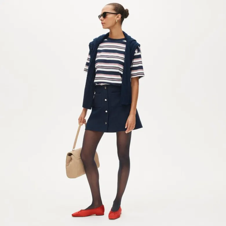 Boyfriend jersey oversized T-shirt in stripe