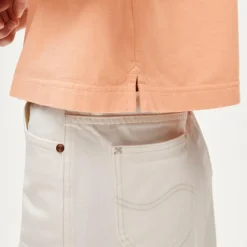Boyfriend jersey relaxed cropped T-shirt