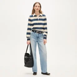 Boyfriend jersey rugby shirt in stripe