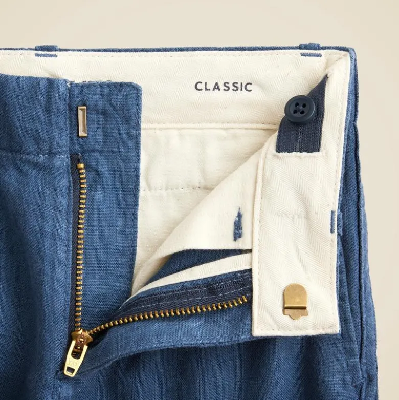 Boys' coin-pocket short in linen blend