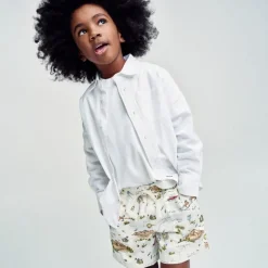 Boys' linen-blend dock short