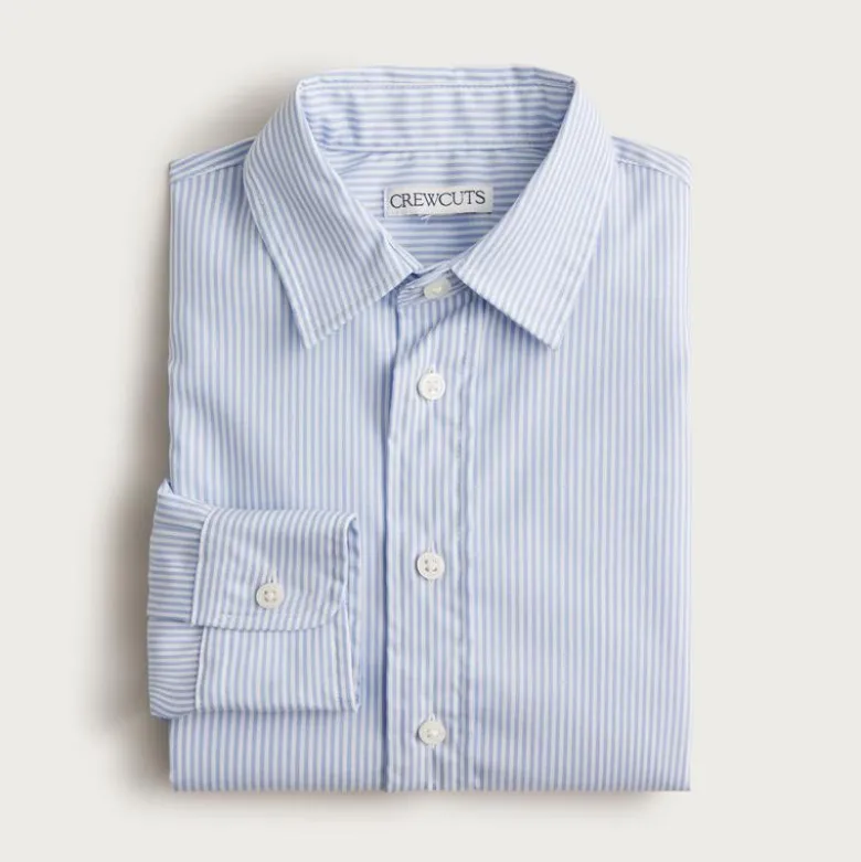Boys' Ludlow Premium fine cotton dress shirt in stripe