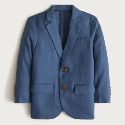 Boys' Ludlow unstructured suit jacket in linen blend