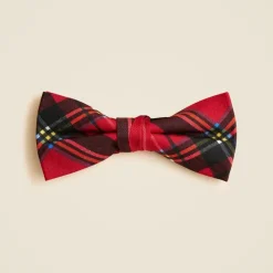 Boys' silk bow tie in Good Tidings plaid