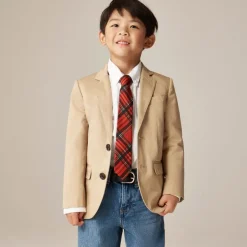 Boys' silk tie in Good Tidings plaid