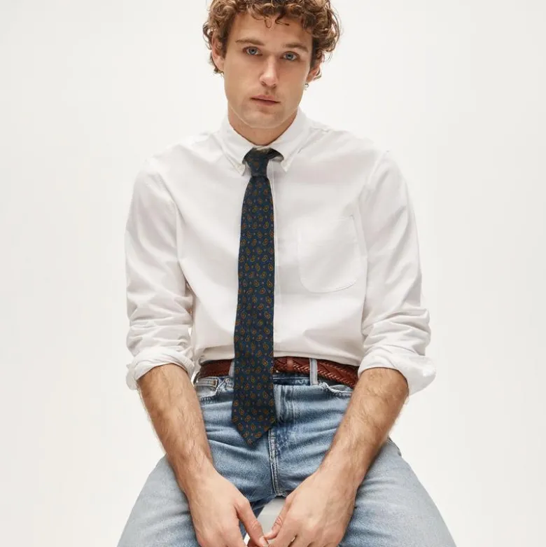Broken-in organic cotton oxford shirt