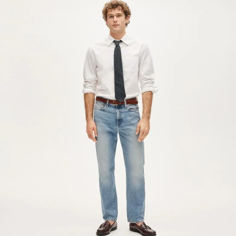 Broken-in organic cotton oxford shirt
