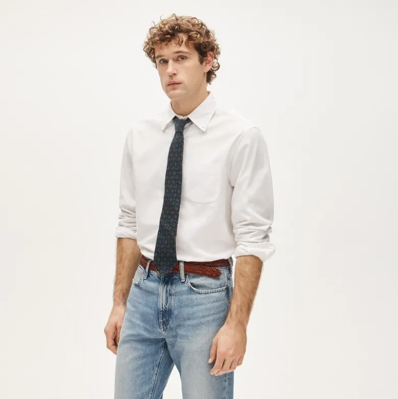 Broken-in organic cotton oxford shirt