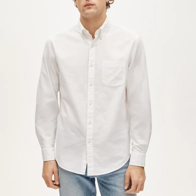 Broken-in organic cotton oxford shirt