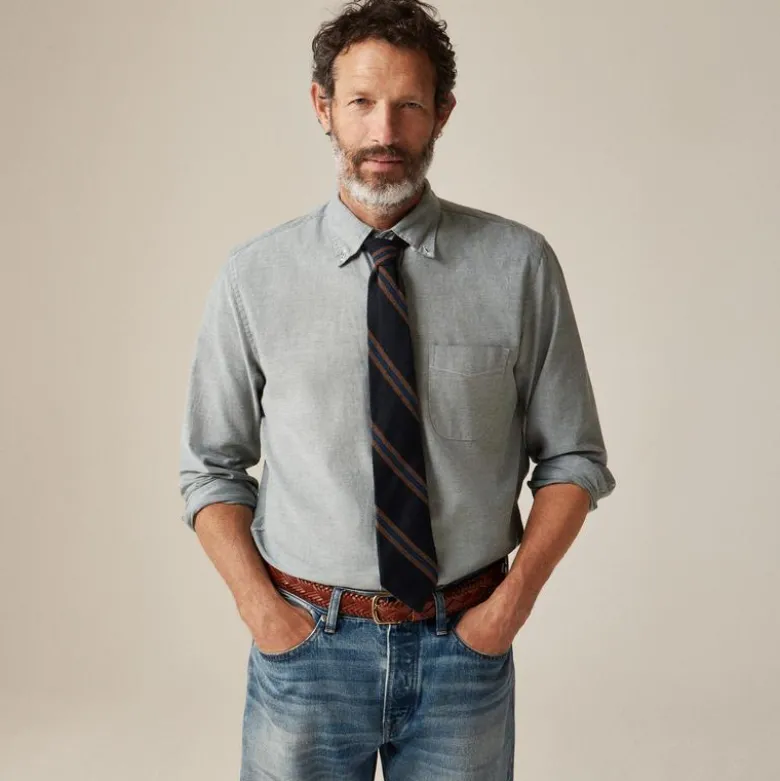 Broken-in organic cotton oxford shirt