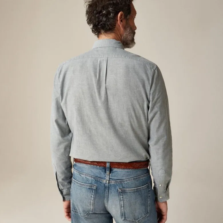 Broken-in organic cotton oxford shirt