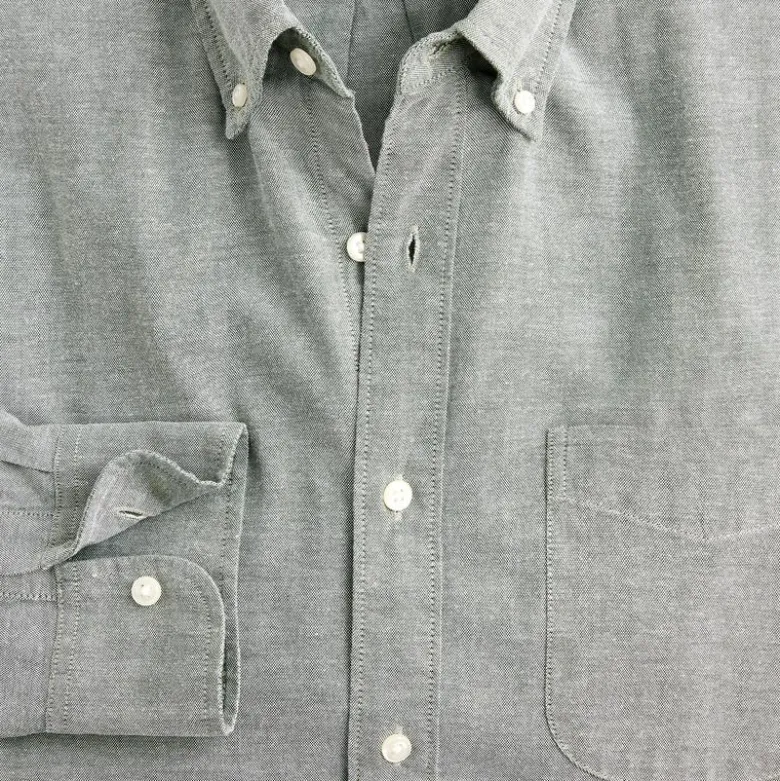 Broken-in organic cotton oxford shirt