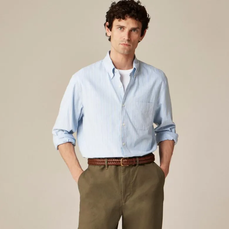 Broken-in organic cotton oxford shirt