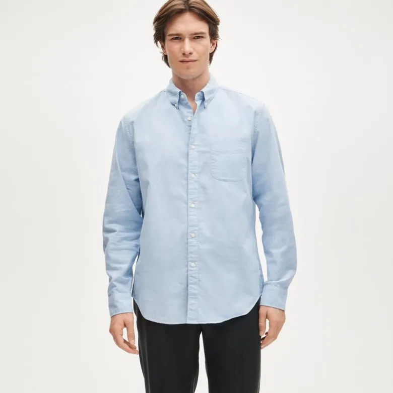Broken-in organic cotton oxford shirt