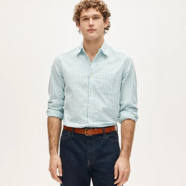 Broken-in organic cotton oxford shirt