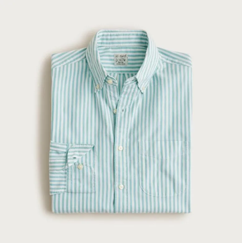 Broken-in organic cotton oxford shirt