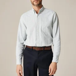 Broken-in organic cotton oxford shirt