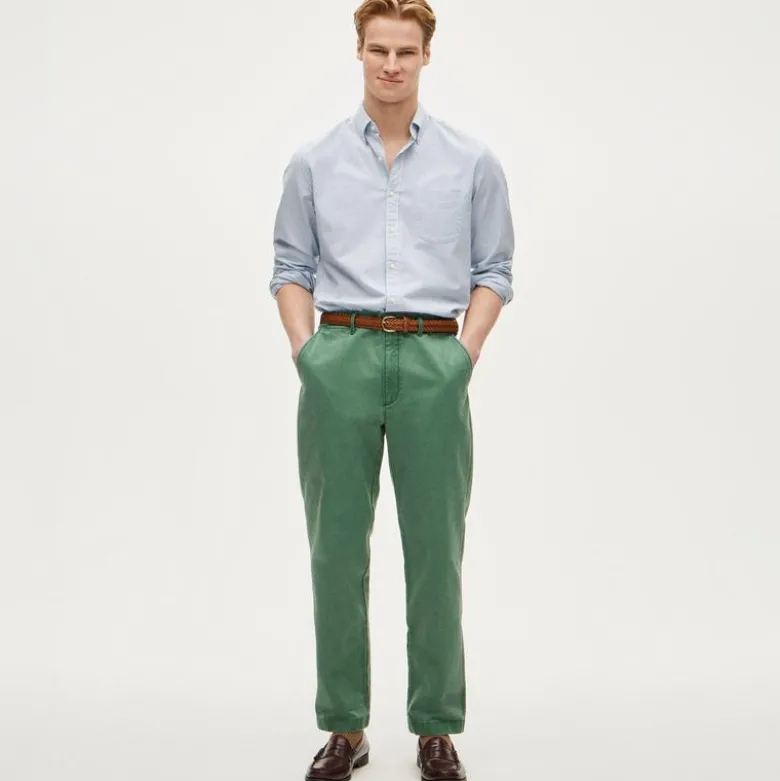Broken-in Straight pigment-dyed chino pant