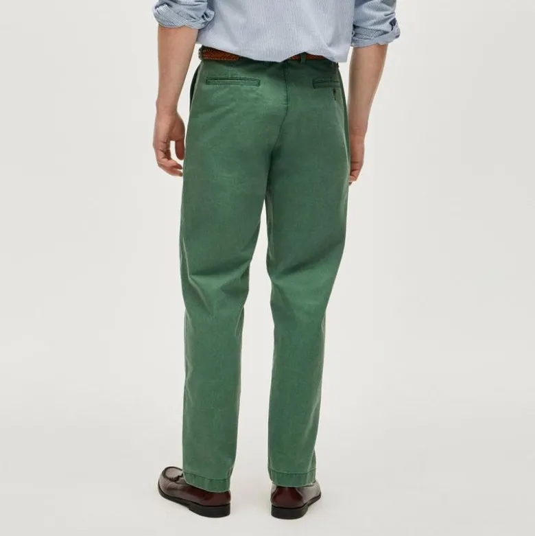 Broken-in Straight pigment-dyed chino pant