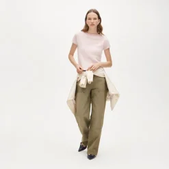 Brushed cashmere boatneck T-shirt