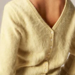 Brushed cashmere relaxed-fit reversible cardigan