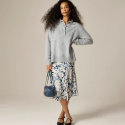 Brushed cashmere rugby sweater