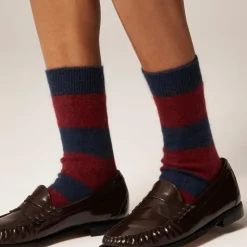 Brushed cashmere-blend socks