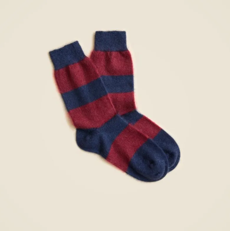 Brushed cashmere-blend socks