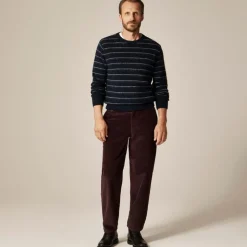 Brushed wool sweater in stripe