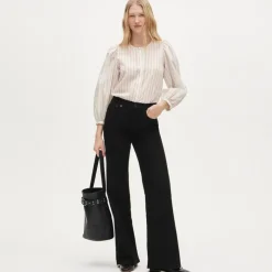 Button-up top in stripe