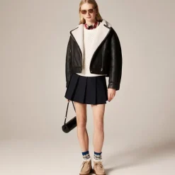 Cable-knit shell in wool blend