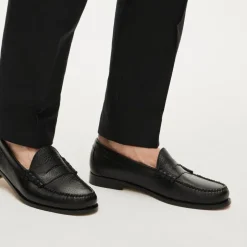 Camden tumbled leather loafers with leather soles