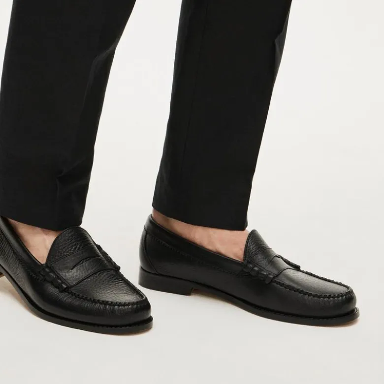Camden tumbled leather loafers with leather soles