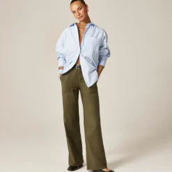 Camp-pocket wide-leg pant