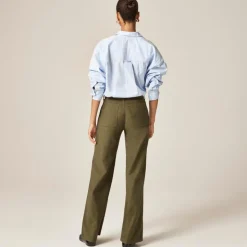Camp-pocket wide-leg pant
